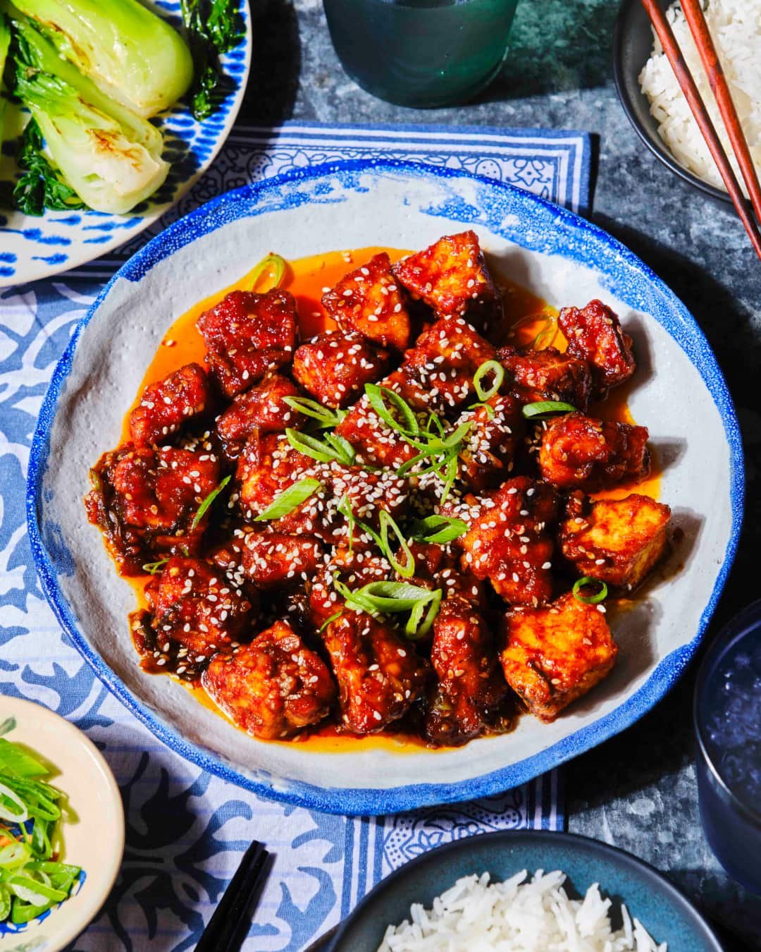 Grubby plant-based ready meal served with colourful vegetables